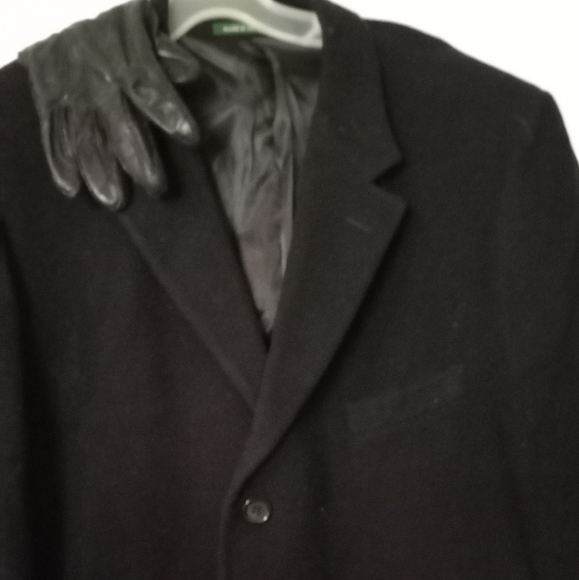 Ralph Lauren Long Wool and Cashmere Coat/44R w/ Leather M Gloves - Picture 3 of 13